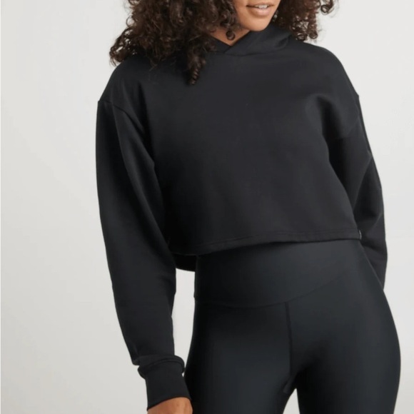 NWT Lululemon Loungeful Cropped Hoodie Sweater in Dark Sparkle, Size 12 - Picture 1 of 12